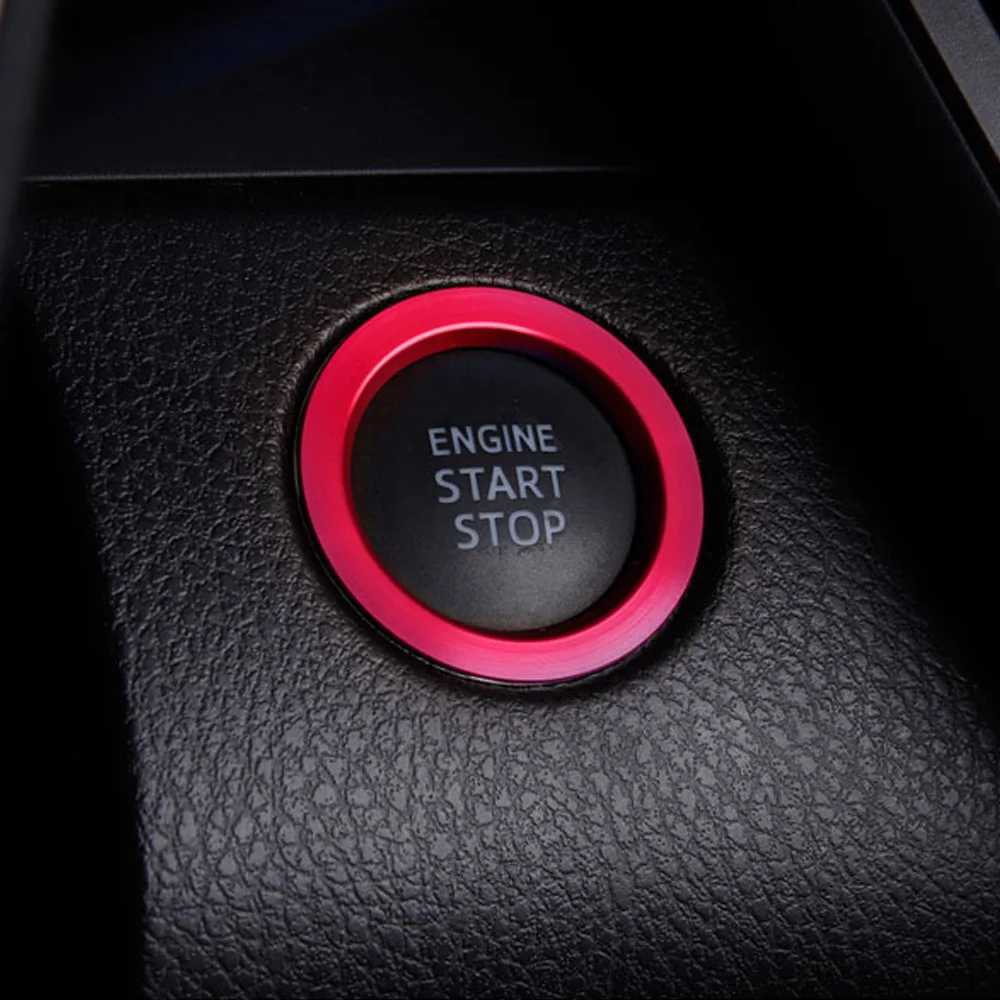 

Car Interior Engine Start Stop Car Ignition Ignition decorative ring Sticker for totyota 8th Camry 2018 accessories carstyling