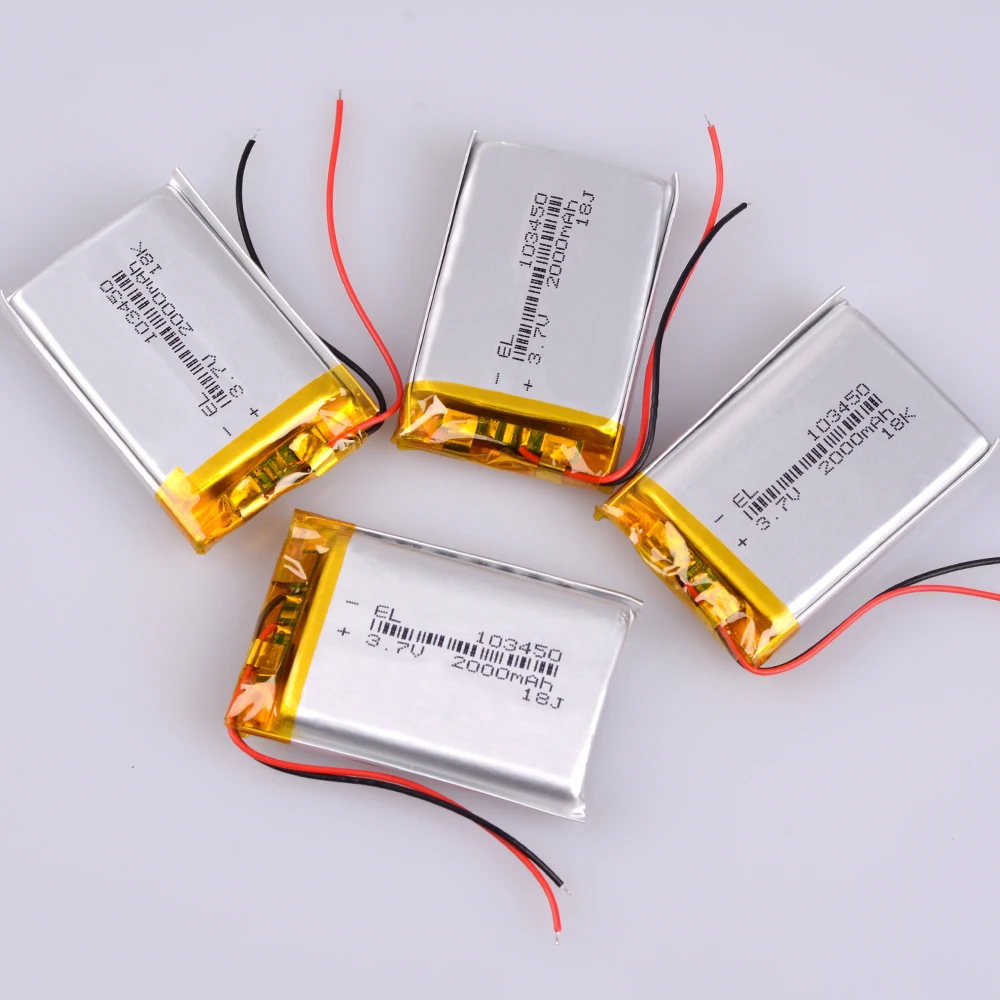 Bluetooth динамик 103450 3 7 в 2000 мАч литий полимерный аккумулятор для MP3 GPS навигатора DVD