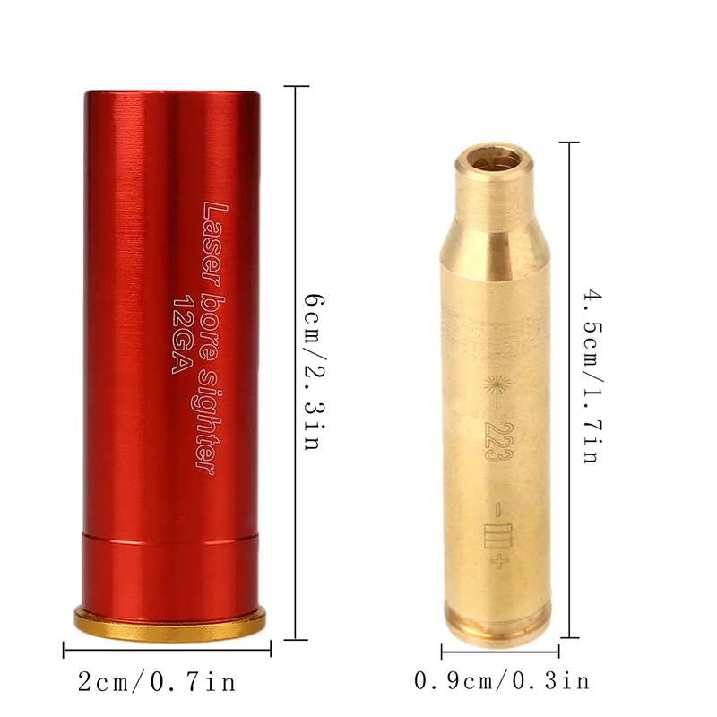 

Rem Gauge Laser Bore Sighter Red Dot 12GA/243 7mm-08/308/. 223Rem/9mm Calibre Cartouche Sight Laser Pour Pistolet Gun fusil