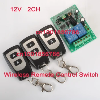 

Wireless Remote Control Power Switch Security System Receiver DC12V 2CH Learning Code1Switch 3Controller 315Mhz/433Mhz