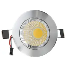 Dimmable 3 Вт 6 Вт 9 Вт светодиодный панельный светильник, круглые точечные светильники, потолочные встраиваемые лампы, переменный ток 220 в 240 в, для помещений, cob светильник с ныряльщиком