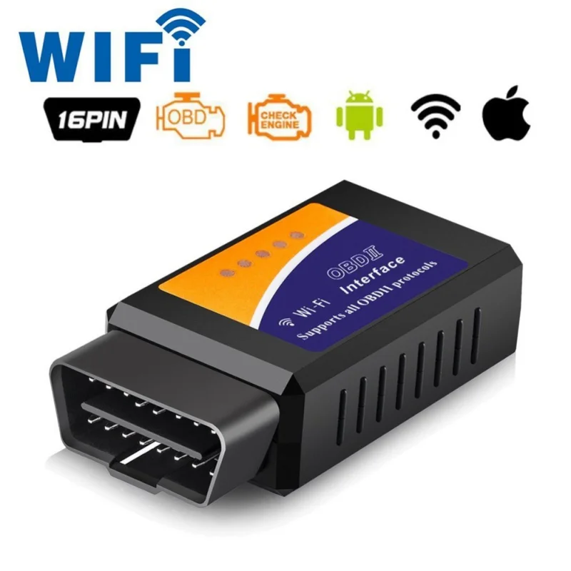 Супер Мини V03HW инспекционный инструмент V1.5 wifi PIC18F25K80 чип OBD2 OBDII считыватель кодов wifi для Android/IOS - Цвет: Черный