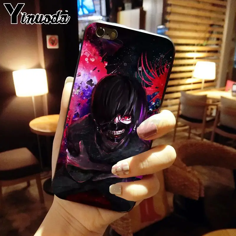 Yinuoda Токийский вурдалак аниме Kaneki Ken мягкий силиконовый черный чехол для телефона для iPhone X XS MAX 6 6s 7 7plus 8 8Plus 5 5S SE XR