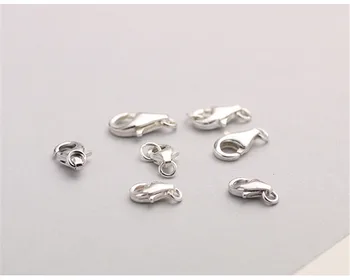

Free 10pcs a lot 925 sterling silver jewelry findings Accessories lobster clasp with opening jump ring fittings charms FY-10
