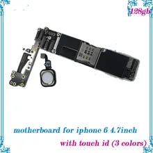 Разблокирована 128 ГБ тест полная функция для iphone 6 материнская плата 4,7 дюймов с сенсорным id материнская плата с полными ЧИПАМИ логическая плата