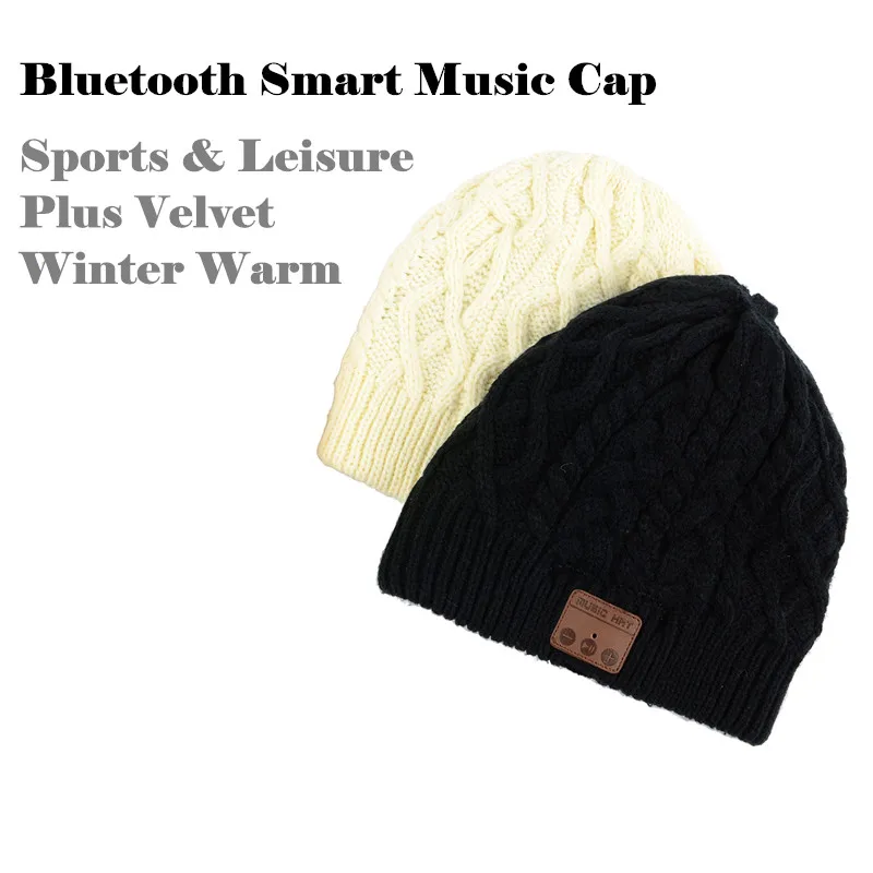 Men Women Winter Outdoor Sport Wireless Bluetooth Earphone Hat Stereo Magic Music Headband Cap Headphone for iPhone Smart Phone