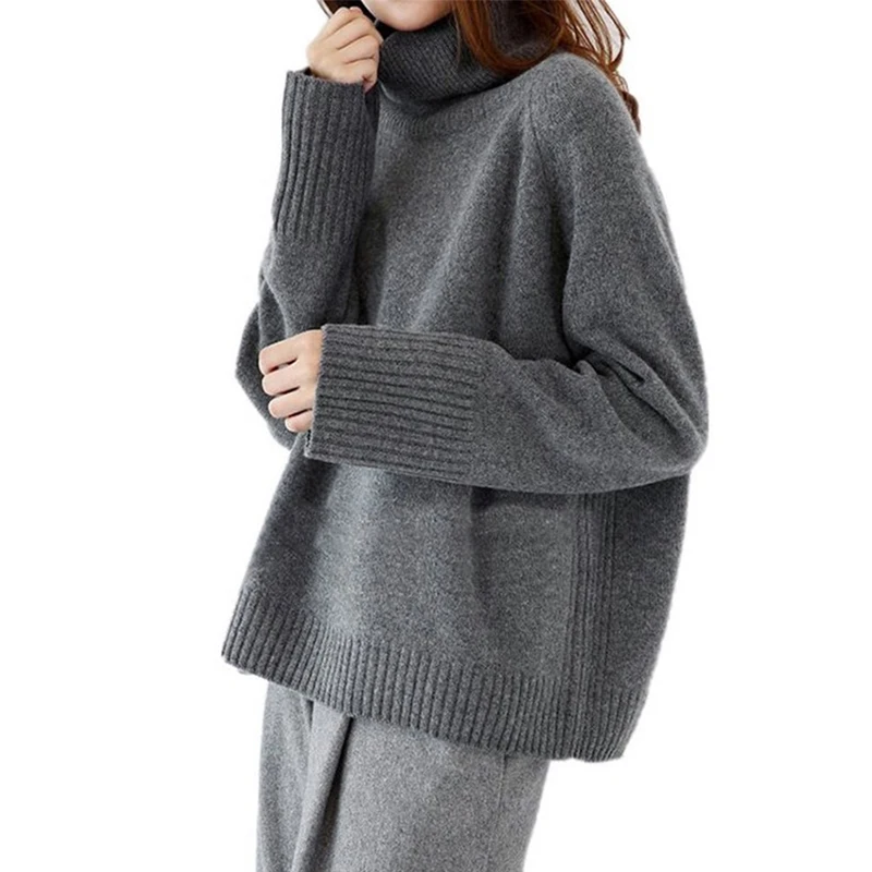 Winter New Fashion Cashmere Wool Womens Sweaters Pullovers New high-end casual high-neck solid color cashmere sweater women's Winter New Fashion Cashmere Wool Womens Sweaters Pullovers New high-end casual high-neck solid color cashmere sweater women's
