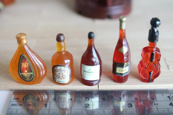 G10-X035 الأطفال طفل هدية لعبة 1:12 دمية مصغرة الأثاث مصغرة rement اكسسوارات الكمان النبيذ 5 قطعة/المجموعة