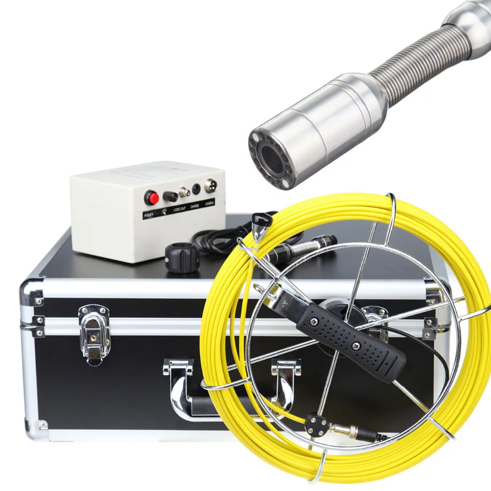 

30M 7 "HD LCD Sewer Pipeline camera Pipe Inspection System DV camera Surveillance Cameras Video and Picture 100 ft Meter Cable