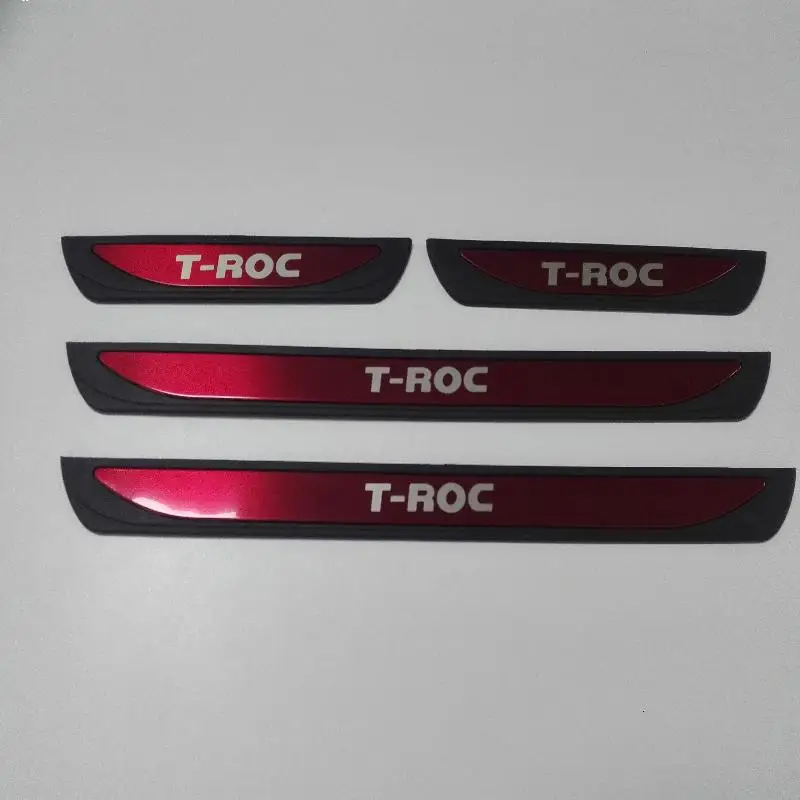 For-Car-Styling-Accessories-Sticker-Volkswagen-VW-T-Roc-T-Roc-Door-Sill-Scuff-Plate-Guard