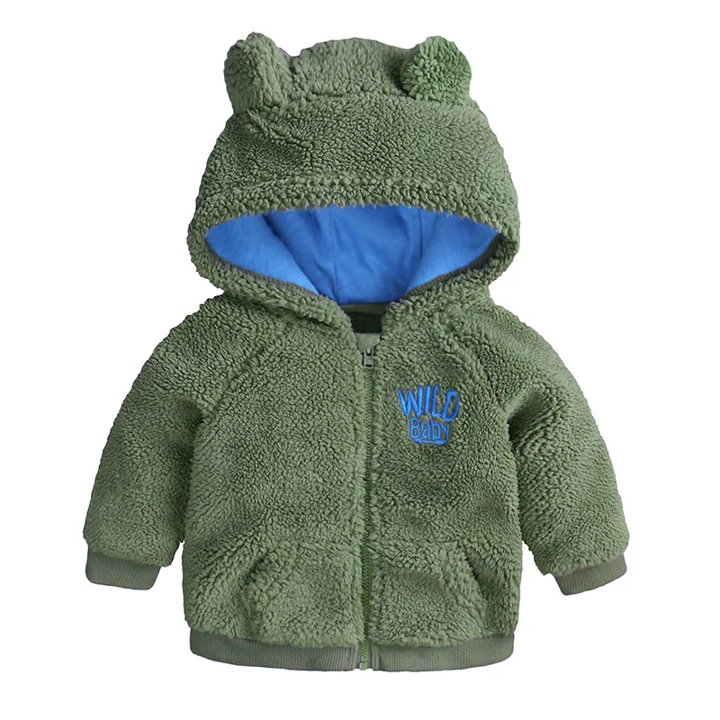 2018 New Baby Winter Coats Cotton fleece Coat Jacket kids Baby Clothes Hooded infant toddle Jacket For Boys Girls winter clothes