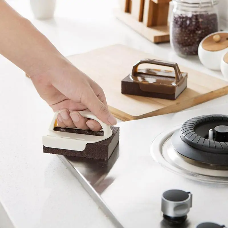 

5pcs/set Nano Scouring Alumina Emery Sponge Kitchen Scrub Stucco Kitchen Tableware Cleaning Tools Red Sponge Brush Dish Cleaner