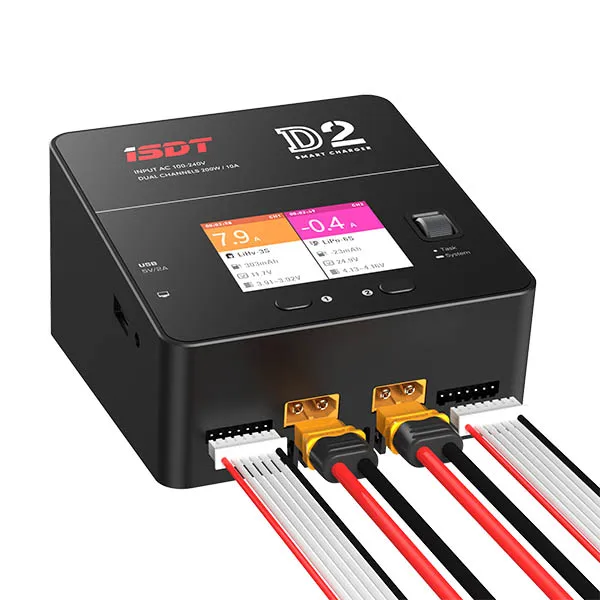 ISDT D2 200W 24A AC двухканальный выход умное зарядное устройство|Детали и аксессуары| |
