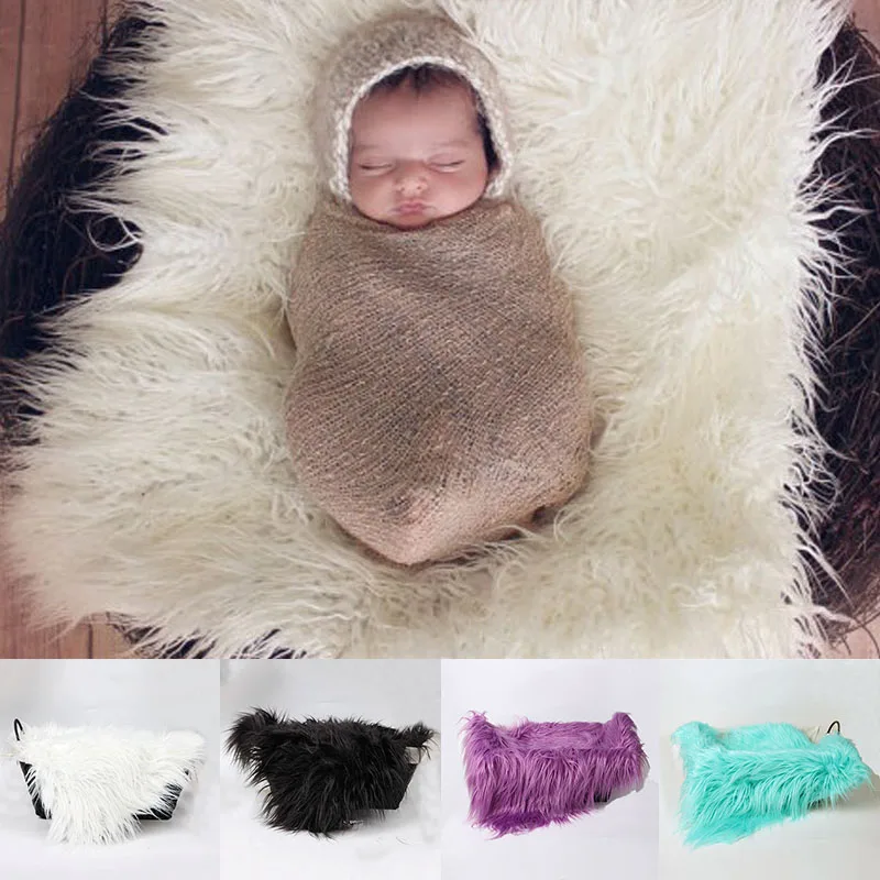 Реквизит для фотосъемки из искусственного меха одеяло для новорожденных корзина заполненная наполнитель для фотосессии аксессуары для