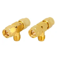 2 шт. радиочастотный коаксиальный адаптер SMA женский на два SMA мужской тройной T RF адаптер разъем 3 way