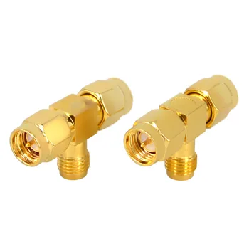 

2 Pieces RF Coaxial Coax Adapter SMA Female to Two SMA male Triple T RF Adapter Connector 3 way