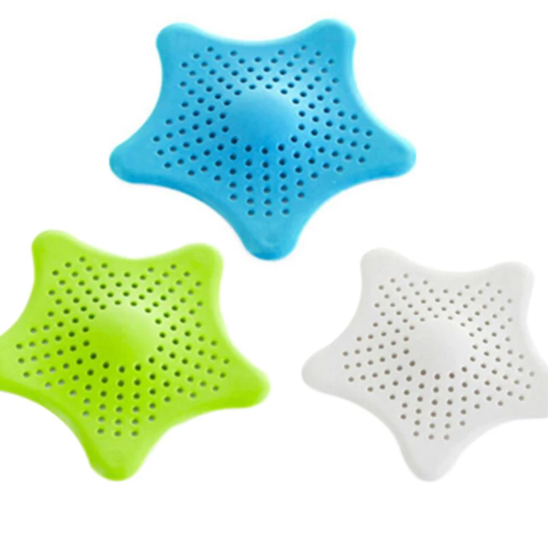 Star Sewer Outfall Strainer Bathroom Sink Filter Anti-blocking Floor Drain Hair Stopper Catcher Kitchen Bathroom Accessories