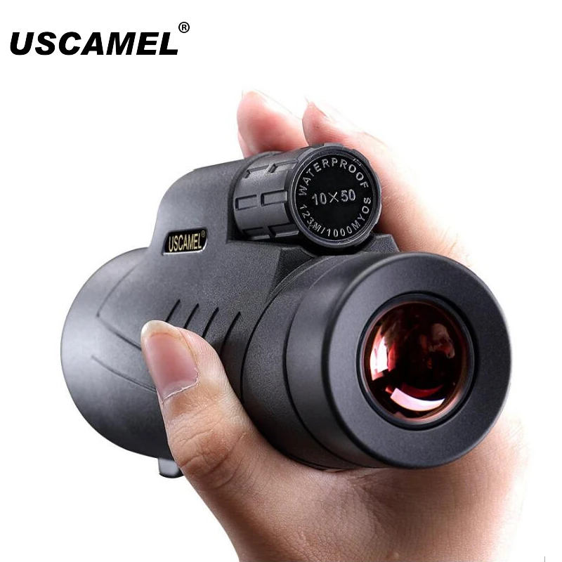 USCAMEL 10x50 HD Monocular Telescope Outdoor Waterproof Optic Lens Hunting Travel Spotting Scope Monocular Telescope Phone USCAMEL 10x50 HD Monocular Telescope Outdoor Waterproof Optic Lens Hunting Travel Spotting Scope Monocular Telescope Phone