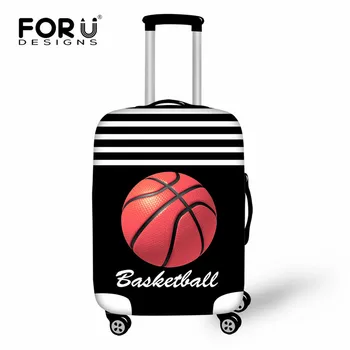 

FORUDESIGNS 3D Ball Printing Luggage Protective Cover Elastic Suitcase Travel Case Women Men Trolley Dust Rain Bags Accessories