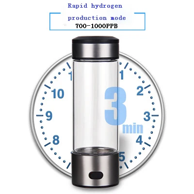 

420ml Portable SPE Hydrogen Rich Generator Bottle Water Ionizer Platinum Alkaline Hydrogen Water Maker