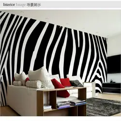Черный и белый мода Зебра пользовательские 3d росписи обоев 3d росписи обоев большой 3d современная спальня гостиная фон
