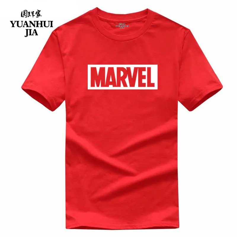 2018 Новая мода MARVEL Футболка мужская хлопковая с короткими рукавами Повседневная