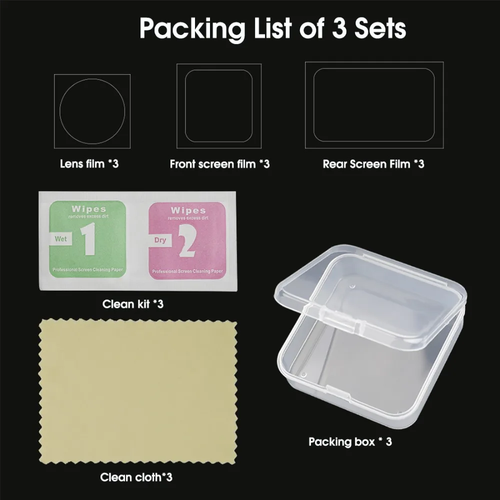 E5844 Screen Protective Film For osmo action  (8) 3 set