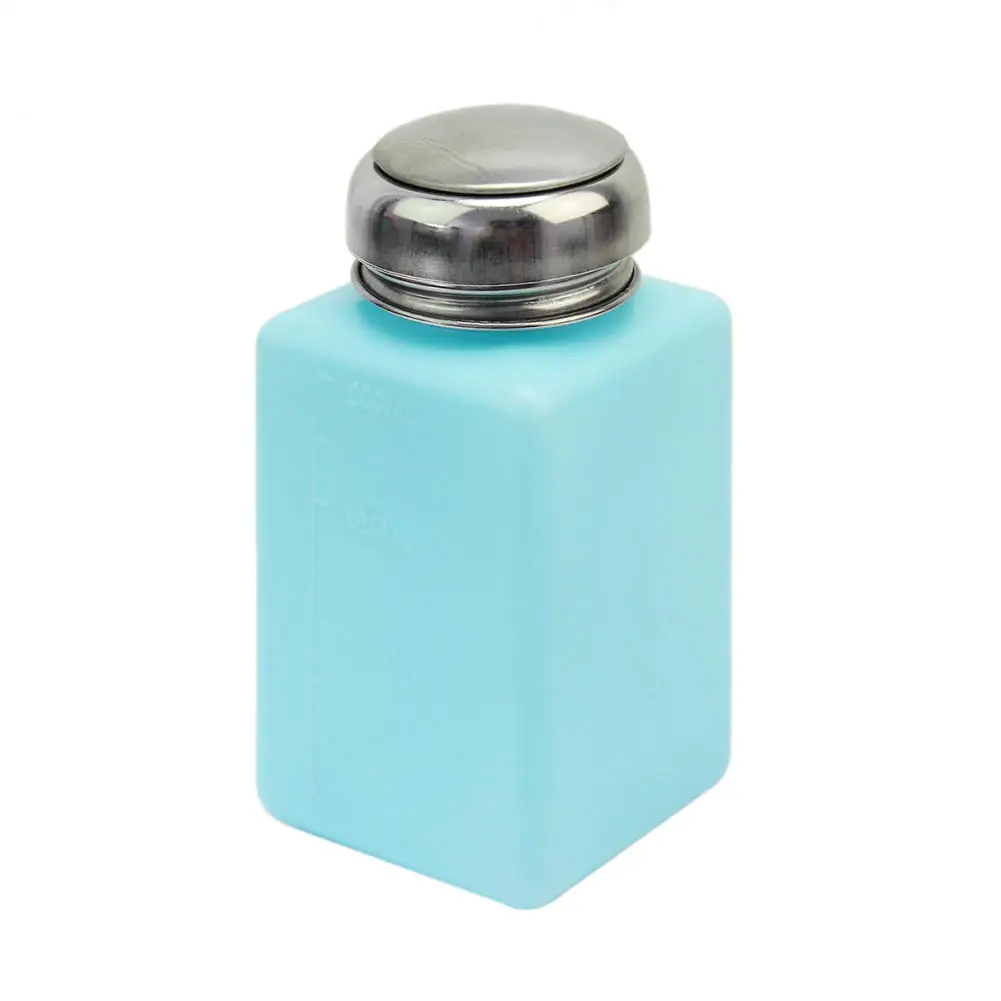

200ml Plastic PE Anti-Static Empty E-liquid Alcohol Liquid Bottle Acetone Methanol Push Down Dispenser Container Organizer