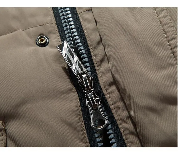 Aolamegs Mens Winter Down Jacket Medium-Long Thick Warm Hooded Fur Collar Winter Overcoats 2016 Outdoors Windproof Parka Hombre (6)