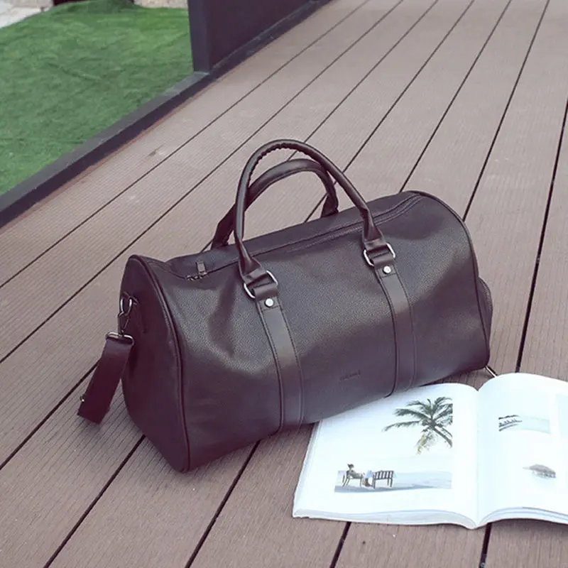 Черная спортивная сумка для обуви; женская мужская спортивная сумка; кожаная сумка для занятий йогой; сумка для фитнеса; дорожная сумка через плечо; XA366WD - Цвет: coffee