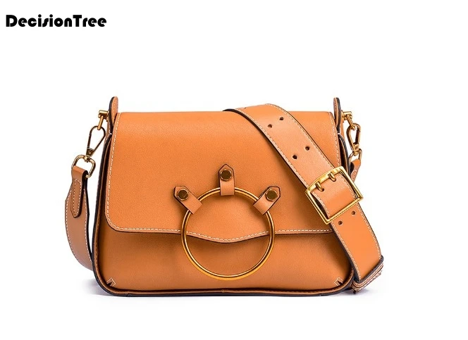 

genuine Leather Vintage Leather Flap Bag Pretty Personality Cowhide Shoulder Bag Ladies Exquisite Commuter Bags Bolsa LFB92