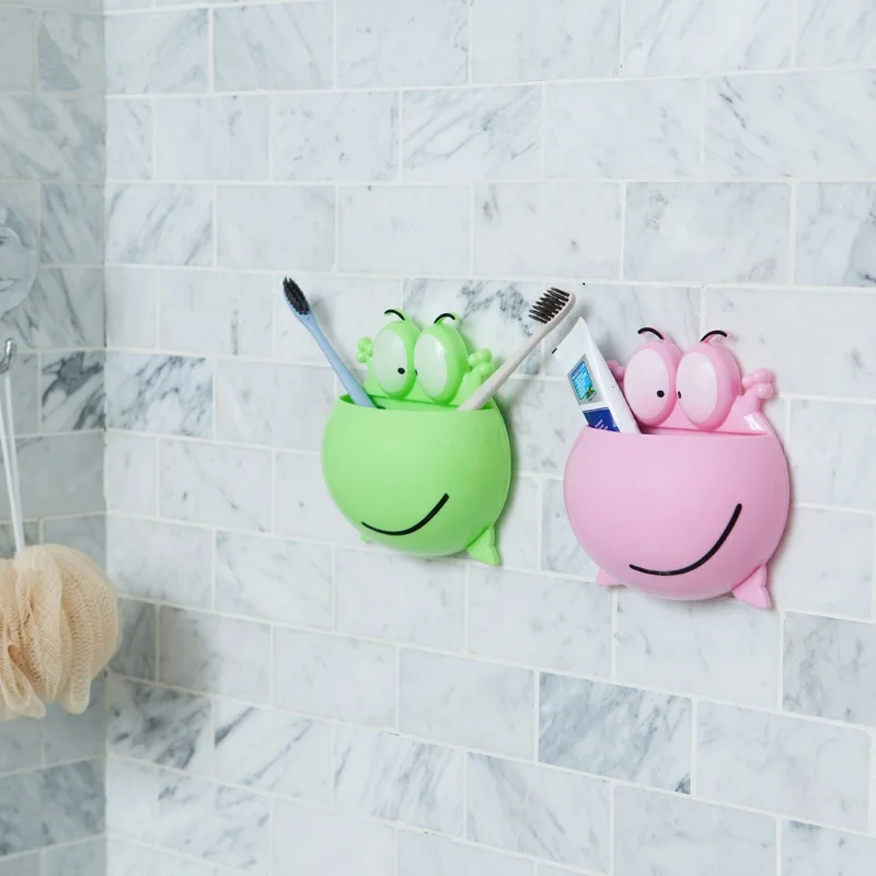 1Pcs Cute frog Toothbrush Wall Suction Bathroom Sets Sucker Toothbrush