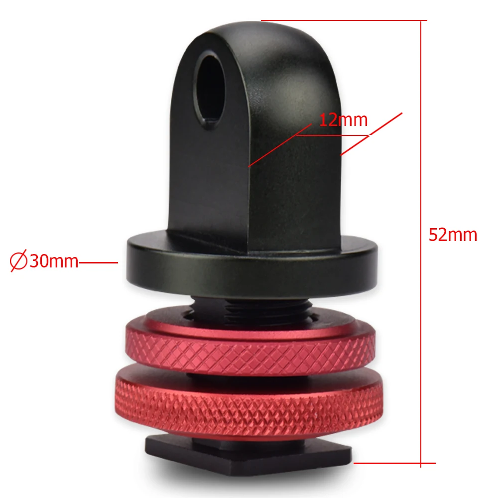 Seafrogs Flash Accessory Hot Shoe Dual Nut Screw Stand for Flashligh Camera Lighting System Accessory Mount Adapter Cold Shoe