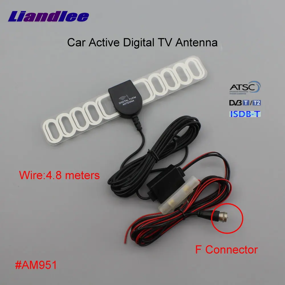 Liandlee Car Digital TV Antenna Amplifier DVB T ISDB T ATSC Automobile