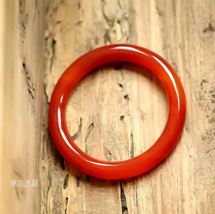 

Pure natural ice speciesred yu bracelet yu Bracelet Round terms Color red yu pith bangle/