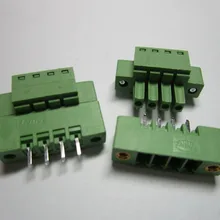 20 шт. с embossmen прямые 4 pin шаг 3,5 мм Винтовые клеммы разъема зеленый цвет сменный Тип с прямой контакт