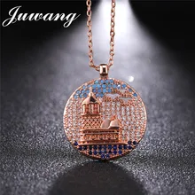 JUWANG marque londres tour pendentif collier Ali Moda femmes homme mode Micro pavé Zircon bijoux jour de Thanksgiving cadeau de noël