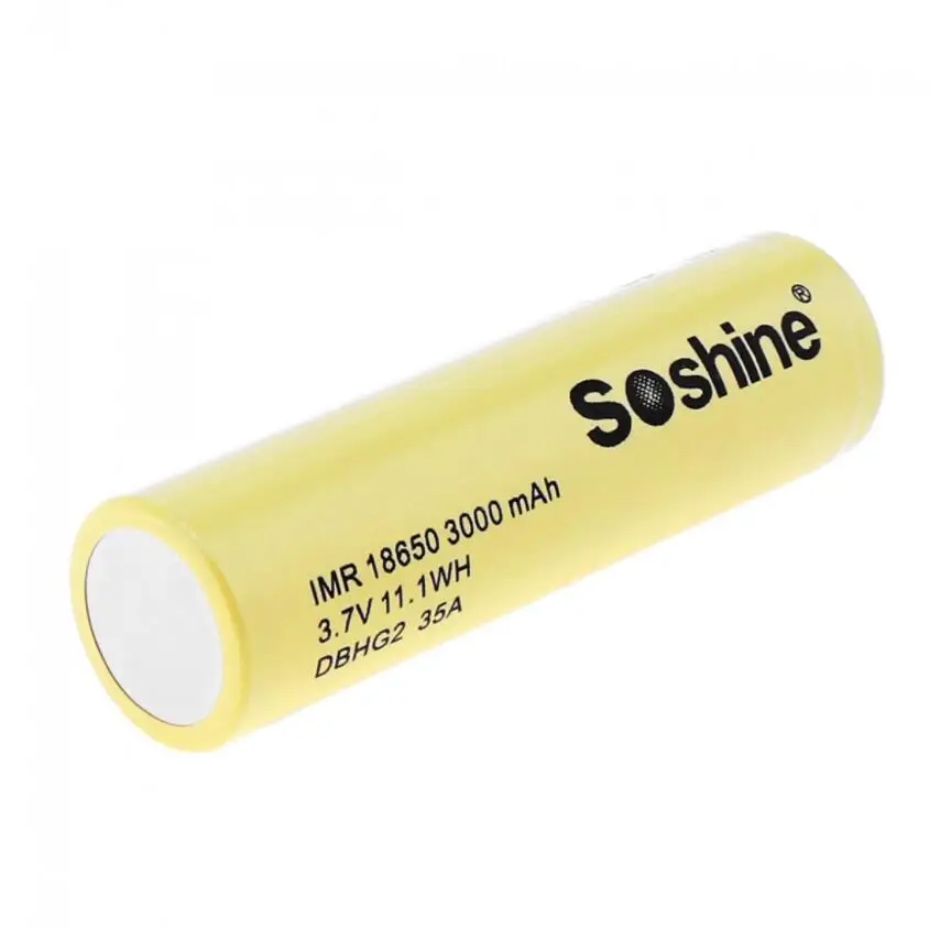 2 шт SOSHINE Li Ion 18650 DBHG2 35A 3000MAH плоский высокий поток энергии перезаряжаемый
