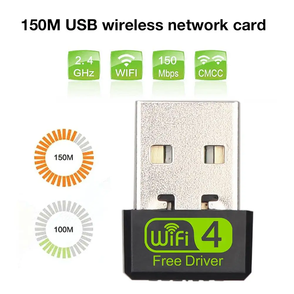 

Mini 150M Driver Free Version Built-in Wireless Network Card Desktop Laptop USB PC WiFi Signal Receiver Adapter