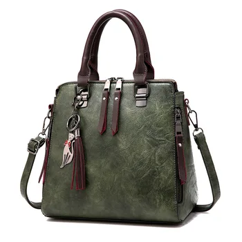 

Women PU Leather Tassel Decor Shoulder Bag Crossbody Bag Handbag AB@W3