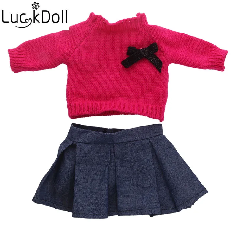 Luckdoll одежда вязаная рубашка 7 шт./стиль подходит для 43 см кукла аксессуары Детский Рождественский подарок для selec n966-n1486 - Цвет: n1484