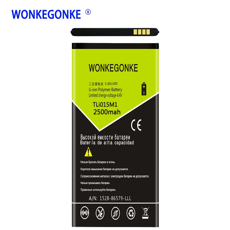 

WONKEGONKE TLi015M1 battery for Alcatel One Touch Pixi 4 4034A PIXI 4 4034A 4034X 4034F 4034D phone TLi015M7 Batteries Bateria