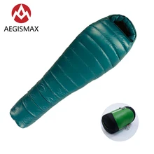 AEGISMAX M3 спальный мешок для мам, удлиненный сверхлегкий спальный мешок для отдыха на природе, 95% белый гусиный пух, семейный зимний теплый спальный мешок 800FP