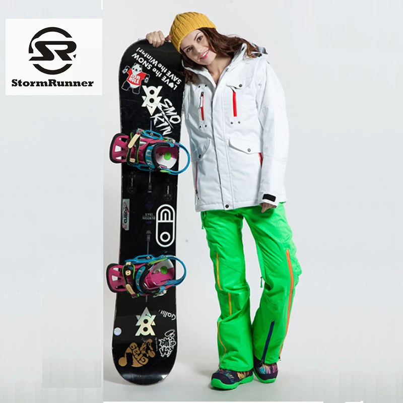 StormRunner гарантирует подлинность! Женские лыжные костюмы куртка и штаны комплект