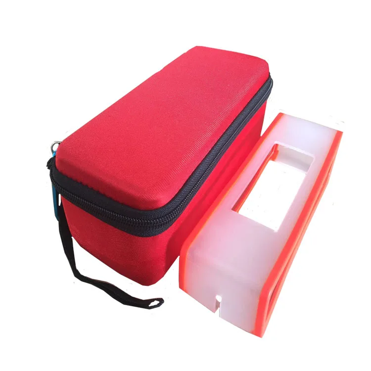 2 в 1 цветной Жесткий EVA контейнер для хранения на молнии сумка+ Мягкий силиконовый чехол для Bose Soundlink Mini 1 Mini 2 Bluetooth динамик