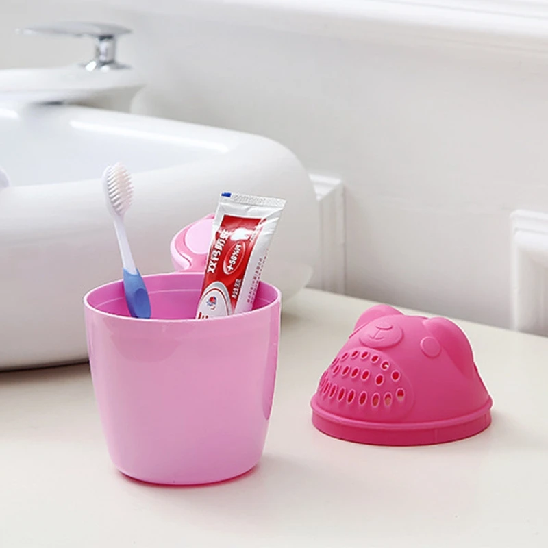 Baby Shower Spoons Cute Cartoon Baby Bath Caps PP Shampoo Cup Children Bathing Bailer Child Washing Hair Cup Kids Bath Tool