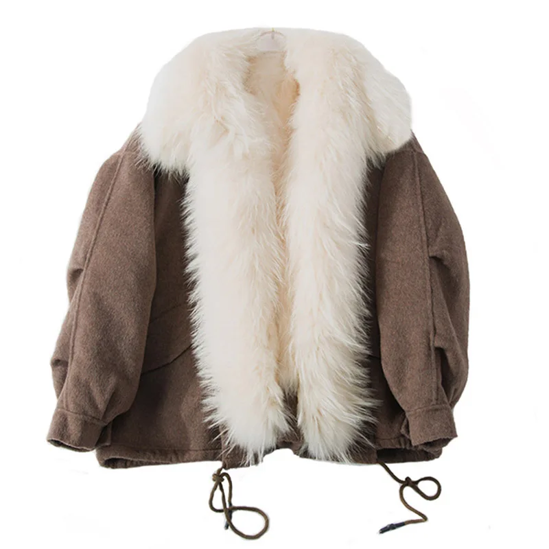 Collet Finition Vraie De beige Femmes Mouton purple Purple L'intérieur Et Fourrure Véritable Nouveau À light Avec 2018 Printemps Parkas Luxe Mode Manteau La D'hiver Chaud Khaki Amovible wZC6vxq