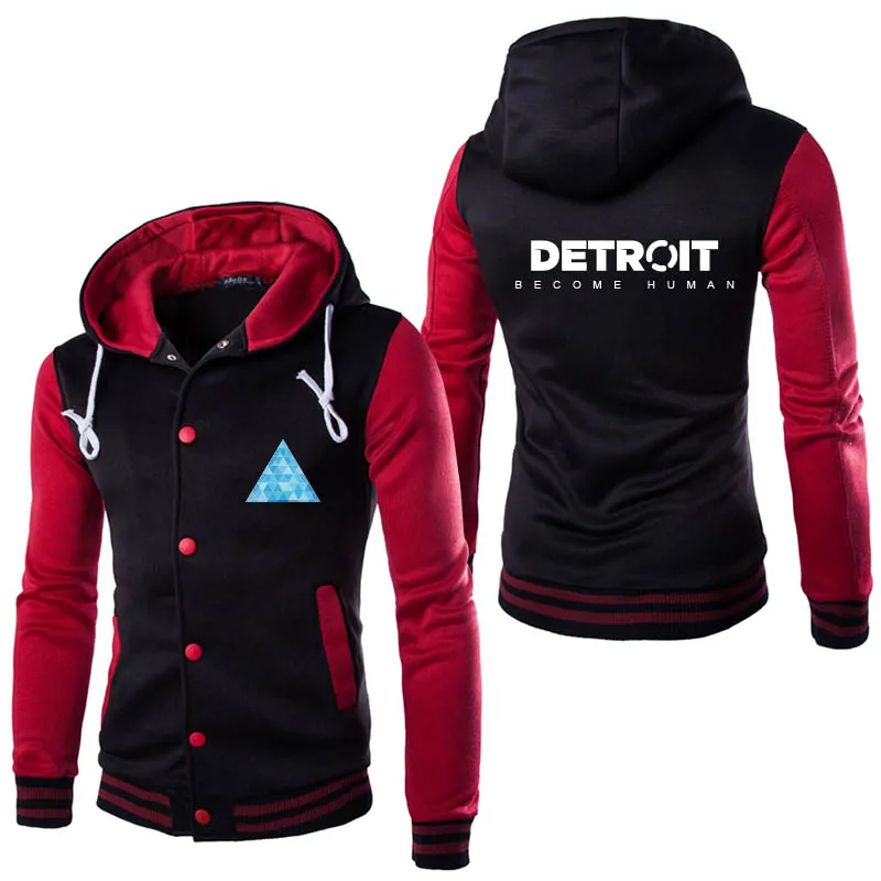 COYOUNG высокое качество дизайн стильный Детройт: стать человеком Толстовка Мужская Косплей толстовки Прохладный Тонкий бейсбольной куртке костюм пальто