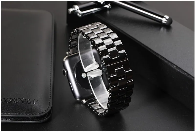 Hot sale Ceramic for Apple Watch Band 38 42mm 40mm 44mm Link Bracelet Wristband for iwatch strap Series 4 3 2 1 Hot sale Ceramic for Apple Watch Band 38 42mm 40mm 44mm Link Bracelet Wristband for iwatch strap Series 4 3 2 1