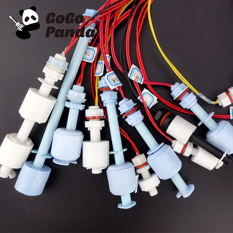 

Free Shipping 10 Pieces (Customized Type) 100V 220V PP Level Liquid Sensor Water Float Switch Normal Close Wire Length:40cm